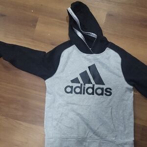 Adidas Two-Tone Gray and Black Hoodie